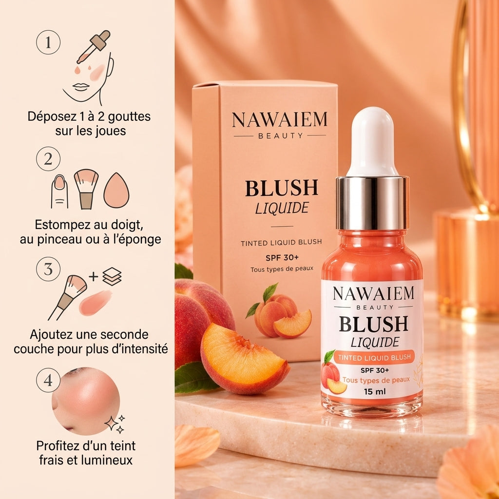 Blush Liquide SPF 30+ – Éclat Naturel
