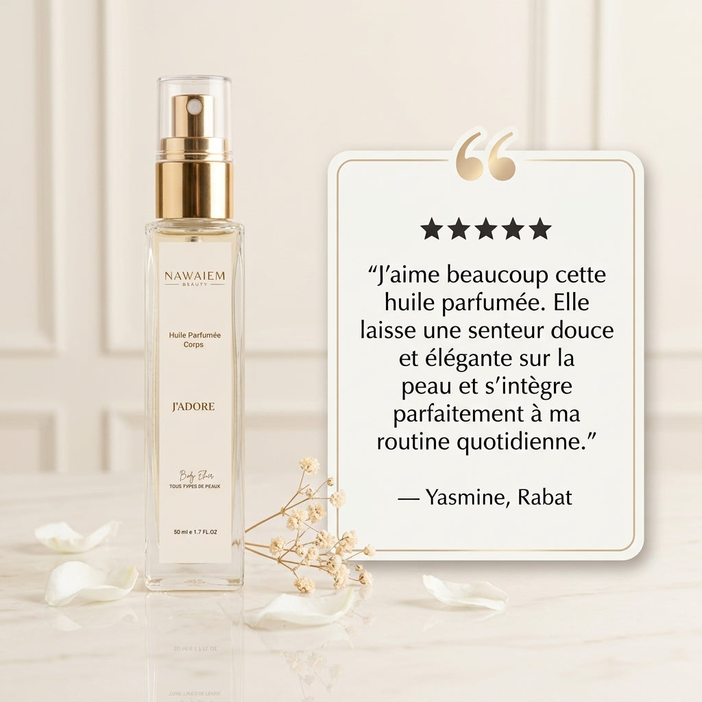 Huile Parfumée Corps J’Adore – Élégance Florale