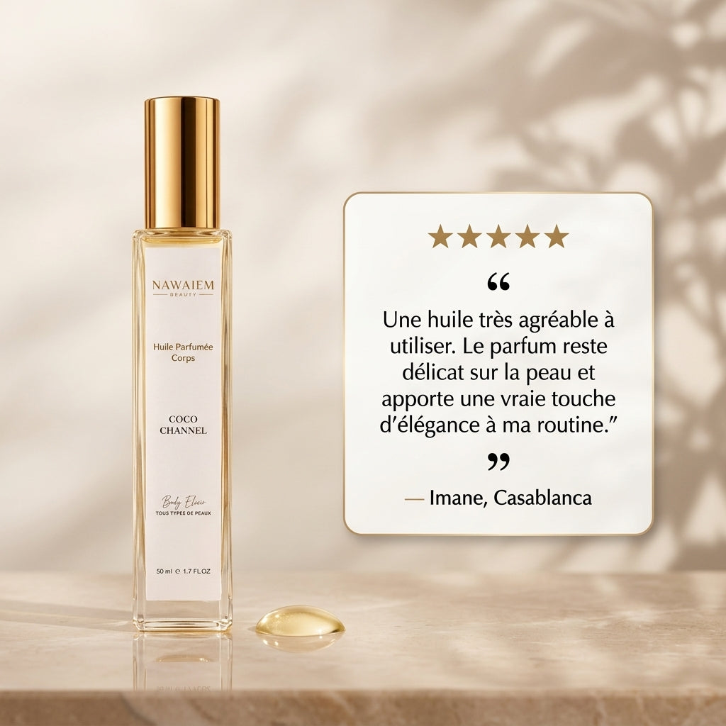 Huile Parfumée Corps Coco Channel – Élégance & Douceur